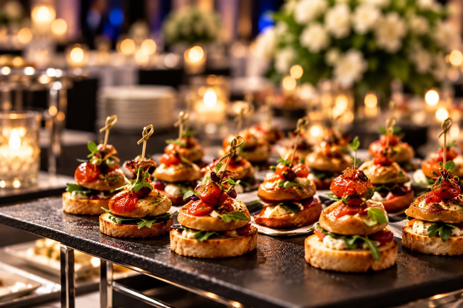 Reception cocktail appetizers