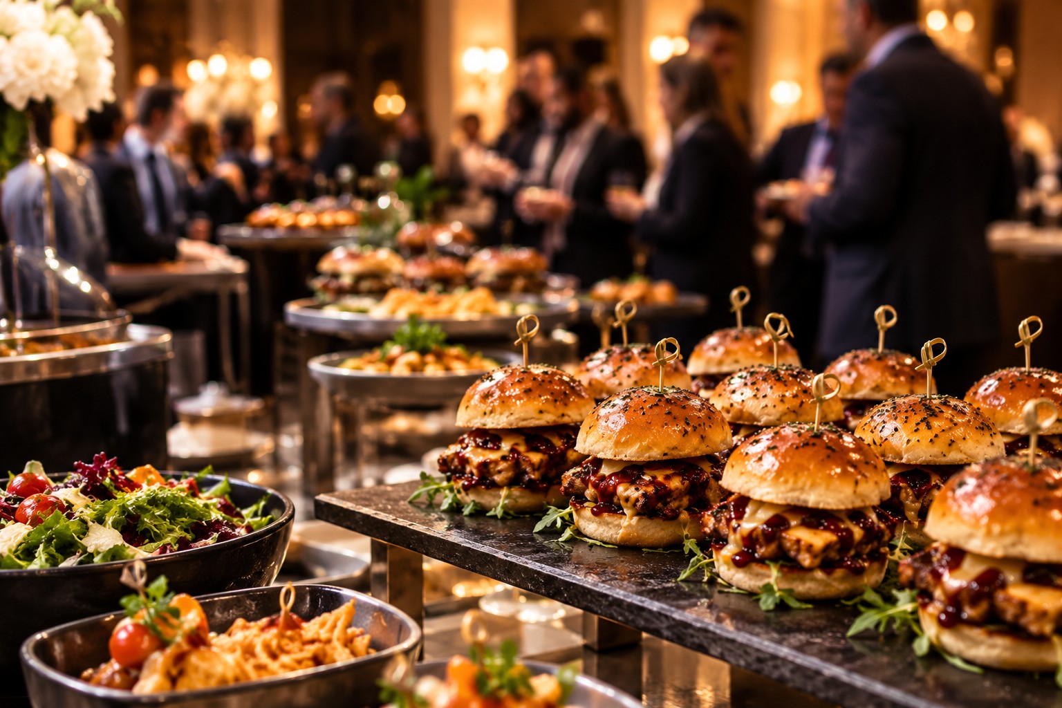 Catering spread at an event